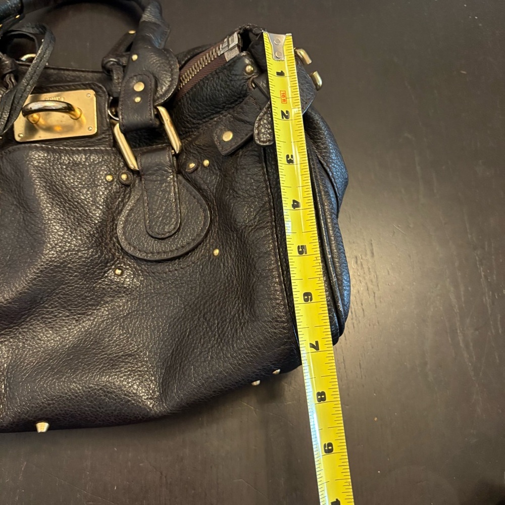 ❌SOLD❌ Vintage Chloe Paddington Shoulder Bag Black/Dark Brown - Picture 13 of 14